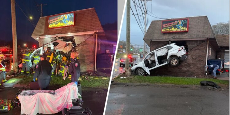 Man seriously injured after driving car into East Haven restaurant: Police