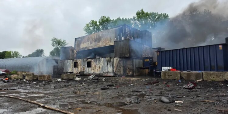'I thought it was just a big cloud': No injuries after large fire at Southington used car parts business