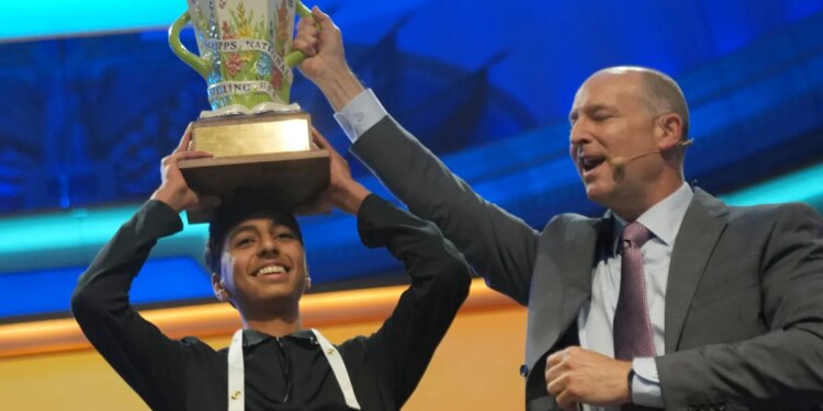 Shrey Parikh wins the Scripps National Spelling Bee, beating Ishaan Gupta in lightning round