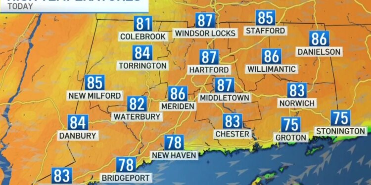 Summer-like temperatures today before cooler weather returns