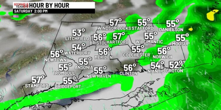 Cloudy and cool with some showers today