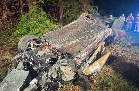 Driver transported by LIFE STAR after rollover crash in Willington