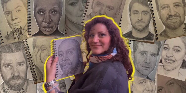 This artist sketches celebrities and records their reactions. Their responses have gone viral