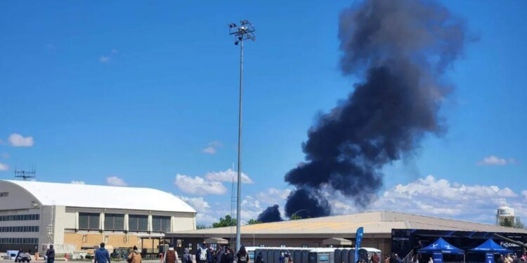 Midair jet collision forces lockdown at Idaho Air Force base show