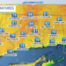 Much warmer temps and lots of sun on tap for Tuesday