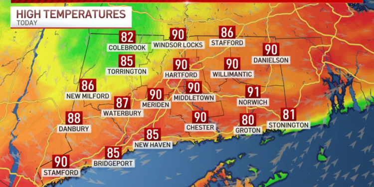 Heat wave continues before cooler temps arrive for end of workweek