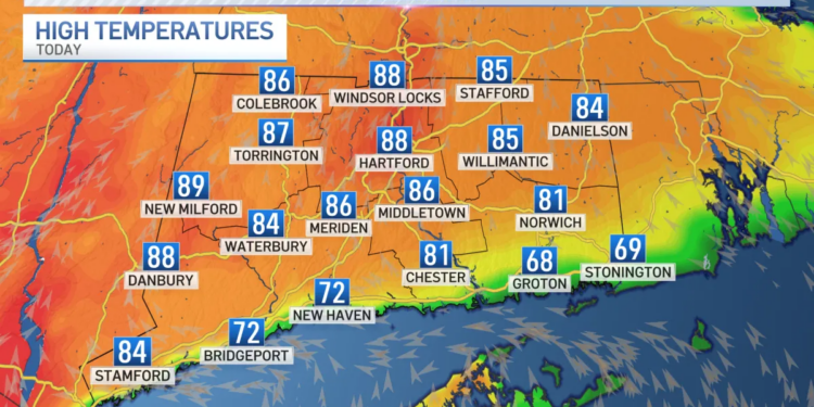 Sunshine and high temperatures in the 90s on the way