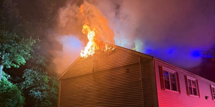 10 people displaced after overnight house fire, Ledyard