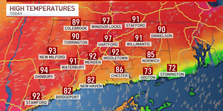 Record heat for Tuesday