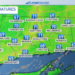Sunny and warm temps to start the work week