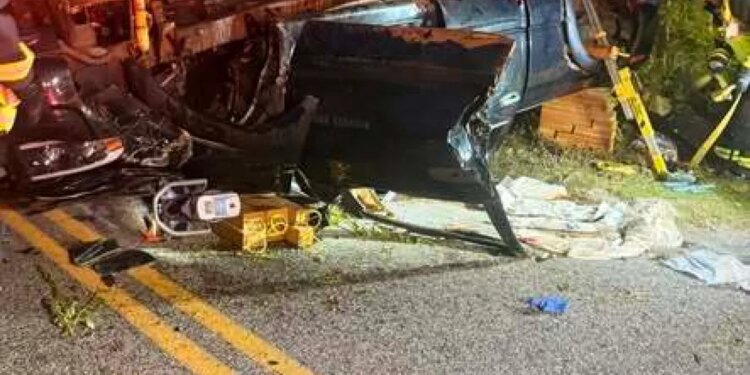 Occupant rescued after hand gets caught in a rollover crash Saturday night