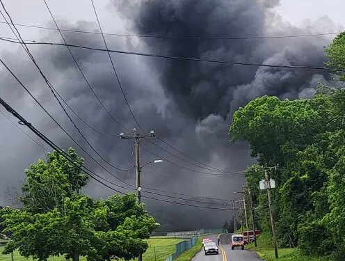 Old Turnpike Road in Southington closed due to large fire
