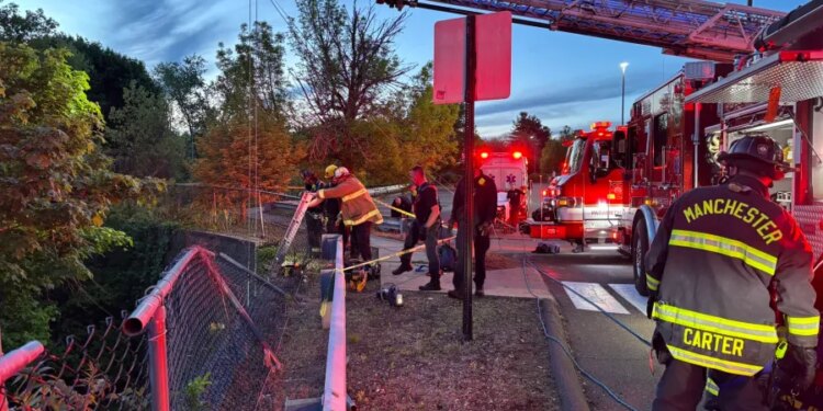 Person seriously injured after 20-foot fall in Manchester