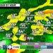 Rain at times, mainly this afternoon and evening with thunder possible.
