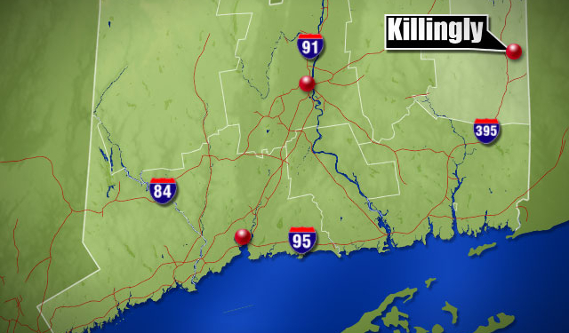 Route 695 east in Killingly closed due to overturned tractor trailer