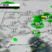 Some Sunday sun to clouds, much warmer with a late day shower