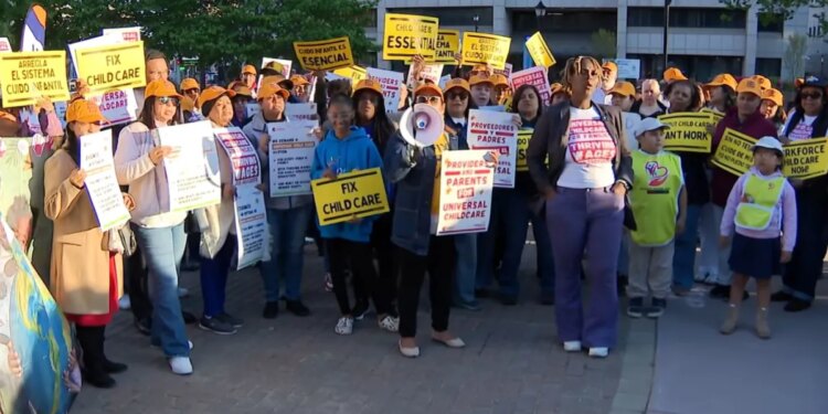 Waterbury rally highlights push for universal childcare in Connecticut