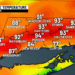 Very warm today with hot weather on the way