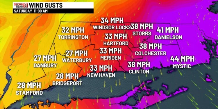 Very windy and chilly with a few showers today