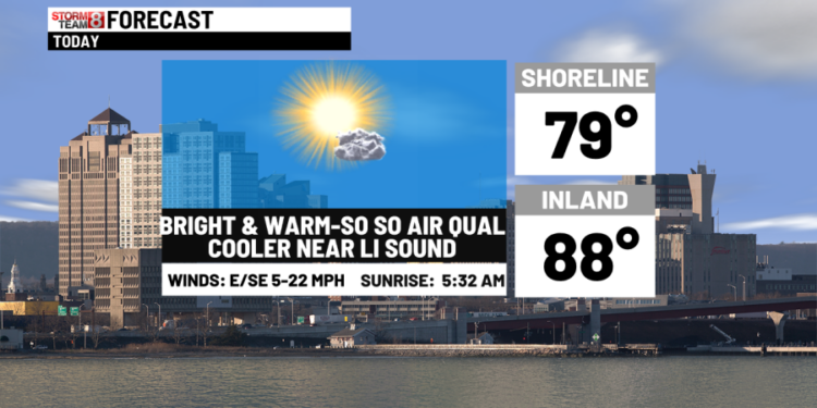 Warm to hot first half of this week