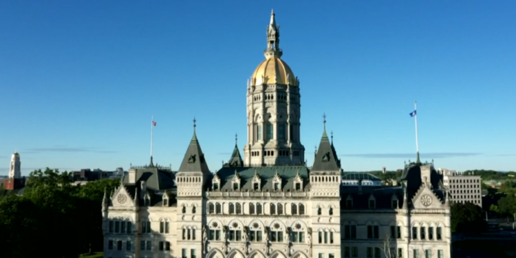Why are flags at half-staff in Connecticut?