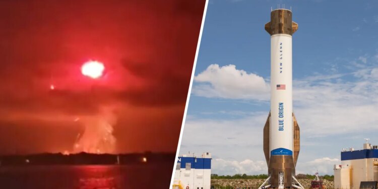 Blue Origin rocket explodes on the launch pad during an engine-firing test