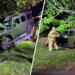 Person injured after crashing car into a tree in Morris