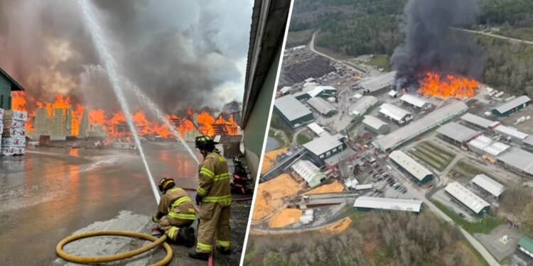 Maine lumber mill fire, explosion leave at least 1 firefighter dead