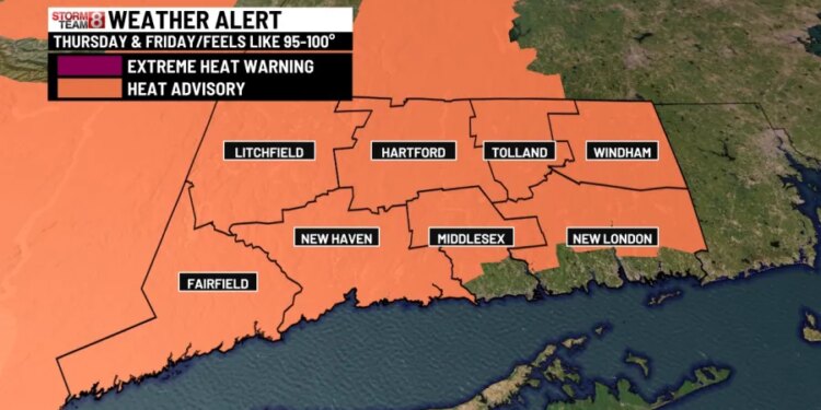Connecticut's Extreme Hot Weather Protocol to be activated Thursday