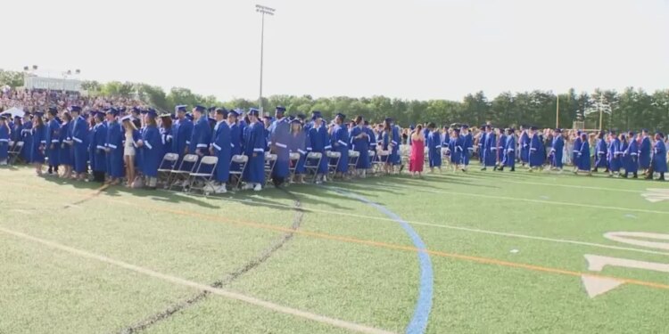 Hall High School holds graduation as schools end early due to heat