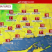 Lower humidity with highs near 80 Monday