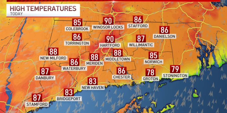 Very warm Tuesday, intense heat and thick humidity expected starting Wednesday