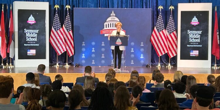 McMahon pushes back on criticism as education tour stops in Connecticut