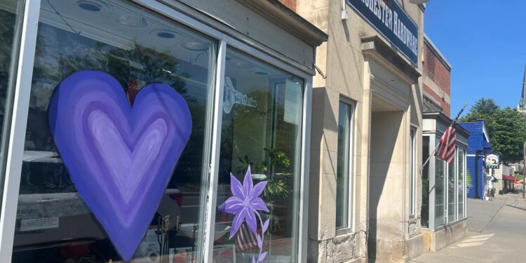 Winsted shines purple in honor of killed business owner for domestic violence awareness