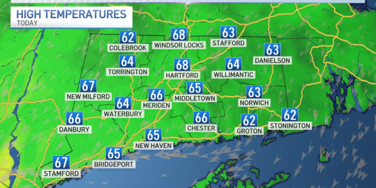 Highs in the 60s for the first day of June