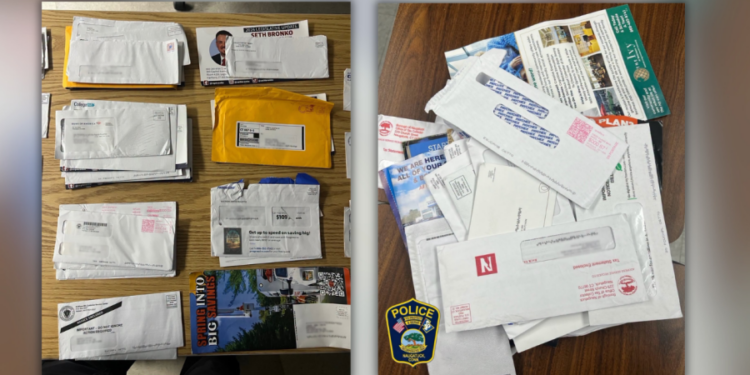 Mail stolen from residential mailboxes in Naugatuck