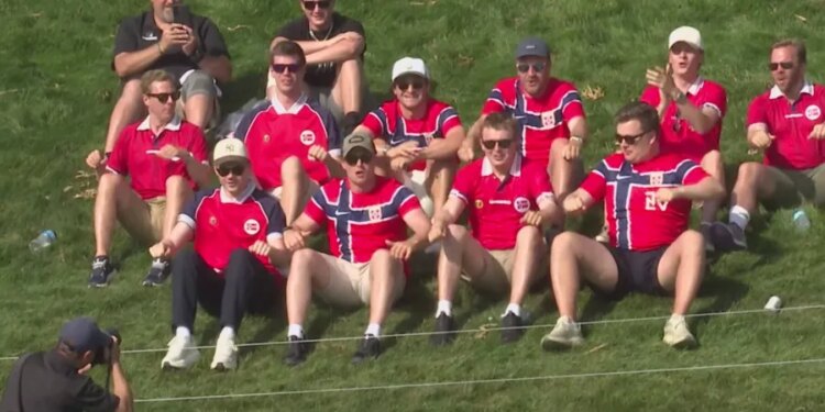 Norwegian soccer fans attend Travelers Championship to support countrymen