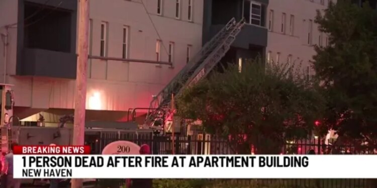 Person dies after jumping from burning apartment building in New Haven