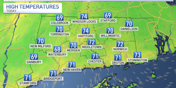 Rain tapers off today before summer-like warmth returns