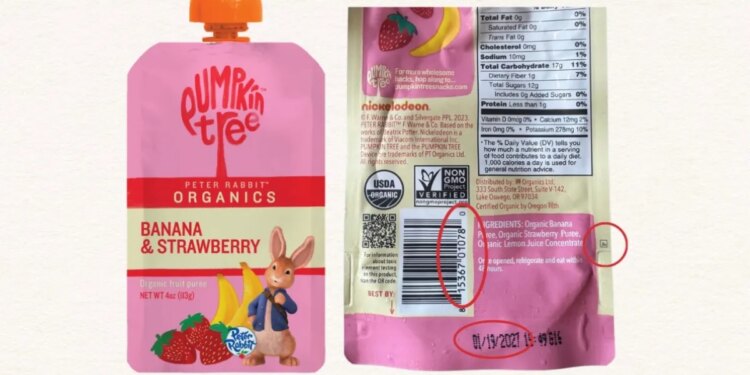 Peter Rabbit Organics fruit pouches recalled over possible soft plastic exposure