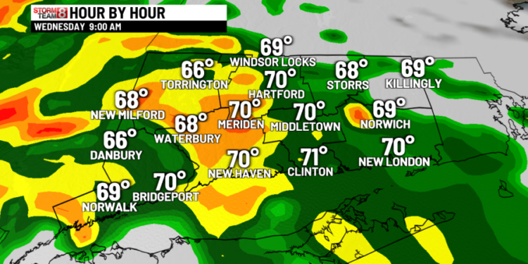 Flash flood warning issued for parts of Connecticut as heavy rain hits the state