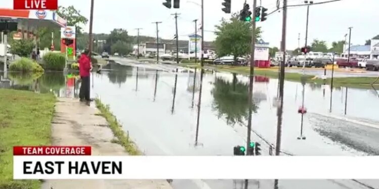 Flash flooding hits several areas in Connecticut