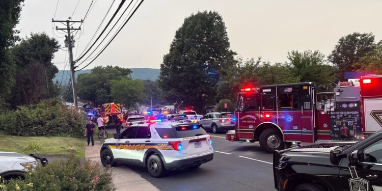 Heavy police presence at Cadillac Ranch in Southington