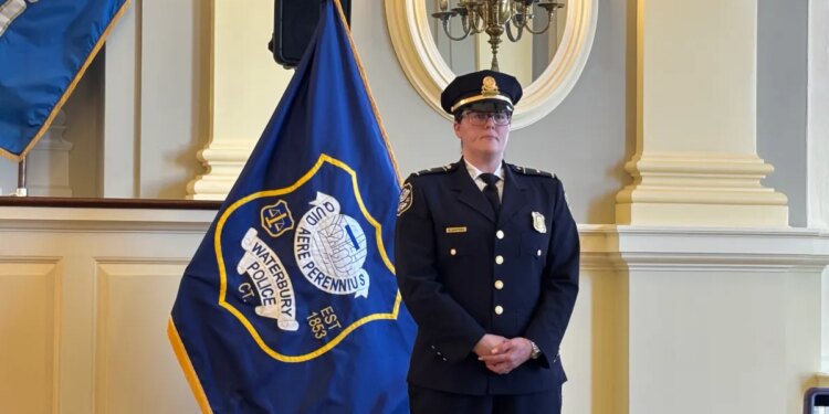Waterbury makes history as first female deputy police chief is sworn in