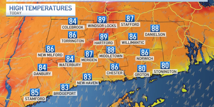 Humid and a chance of thunderstorms for Thursday