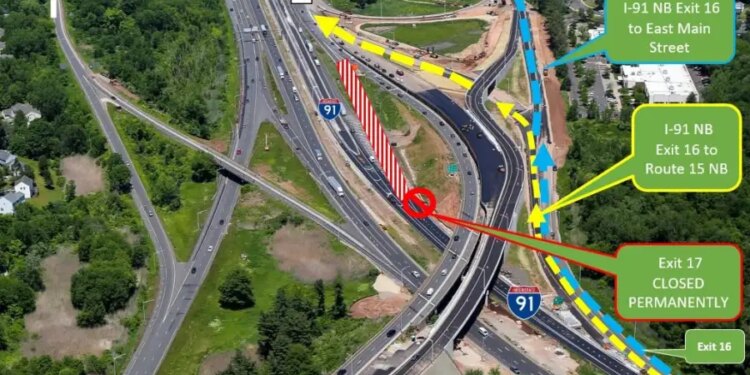 Meriden says this exit will close as the traffic pattern shifts on I-91 North