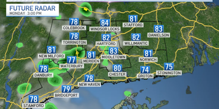 Isolated storms possible Monday before heavy rain develops this week