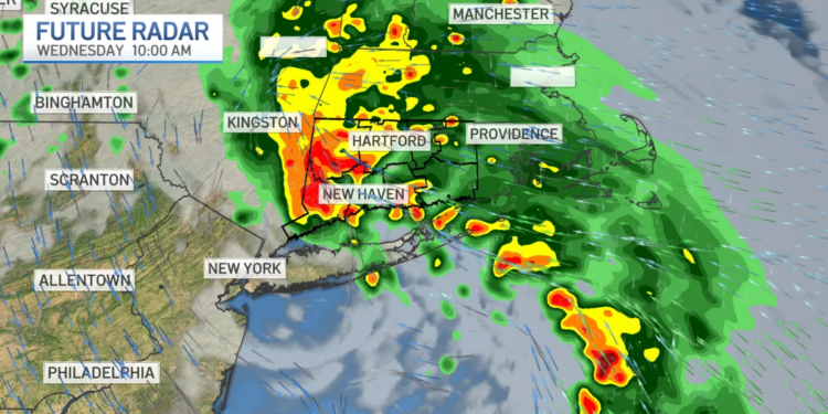 Periods of heavy rain expected Wednesday, flooding possible