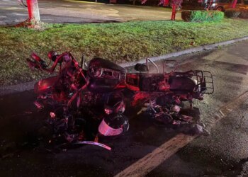 Motorcycle driver, passenger suffer burns after crash in Marlborough