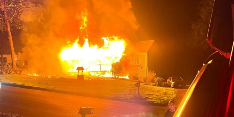 Four people displaced after fire in Prospect early Saturday morning